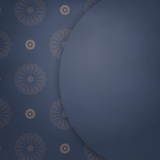 贺卡模板在蓝色与希腊棕色图案为您的品牌。图片下载