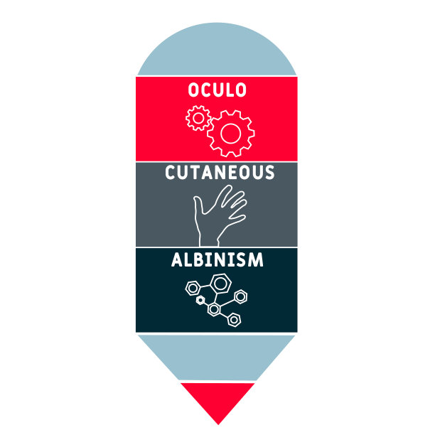 OCA -皮肤白化病的缩写。图片下载