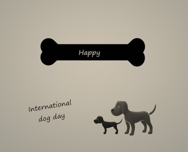 世界上狗的一天。国际狗一天。明信片上的狗。动物的一天。图片下载