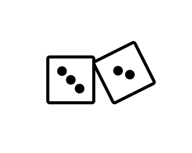 骰子游戏像素完美线性图标。传统棋盘游戏，赌博细线自定义插图。轮廓的象征。立方体与点矢量孤立的轮廓画。可编辑的中风图片下载