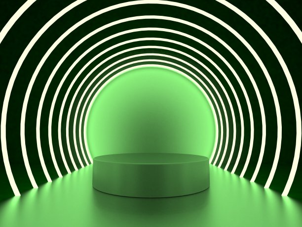 站与霓虹灯3d渲染图片下载