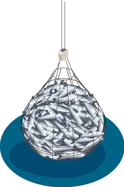 满载渔网组成图片下载