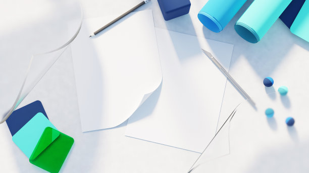 空白纸页模板的现代创意与玻璃和工艺用品图片下载