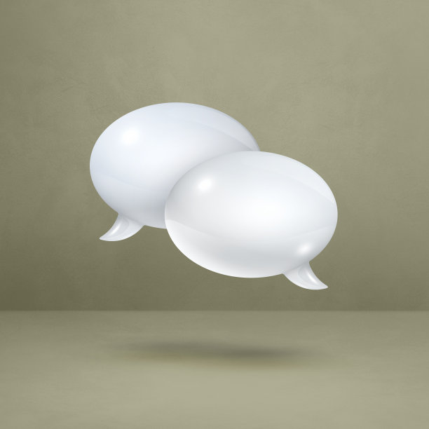 灰色方形背景上的白色语音气泡图片下载