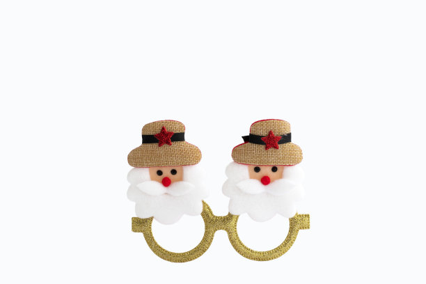 圣诞玻璃孤立在白色背景图片下载