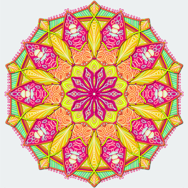 多彩的曼荼罗禅宗放松图片下载