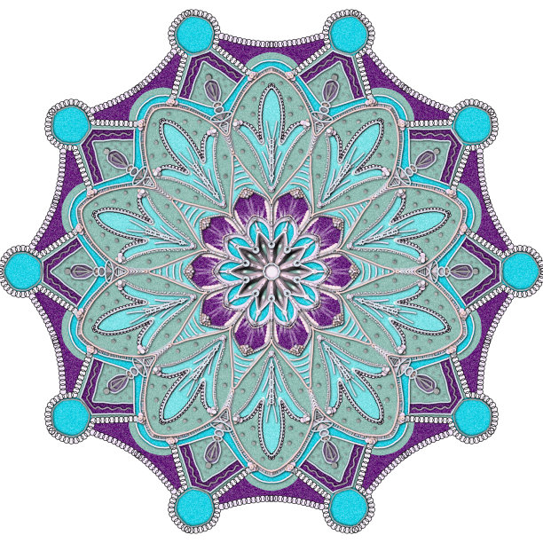 多彩的曼荼罗禅宗放松图片下载