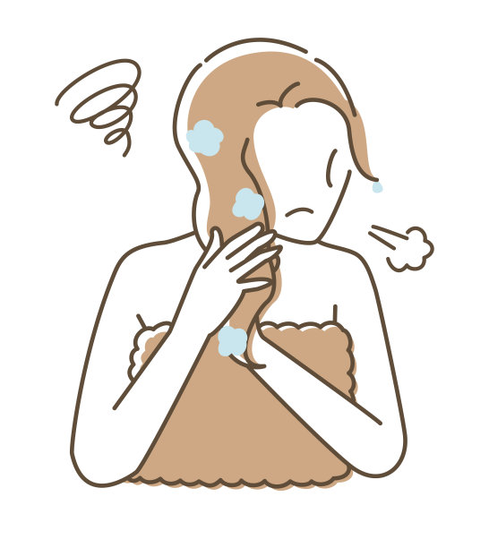 简单少女的女性插画(担心)图片下载