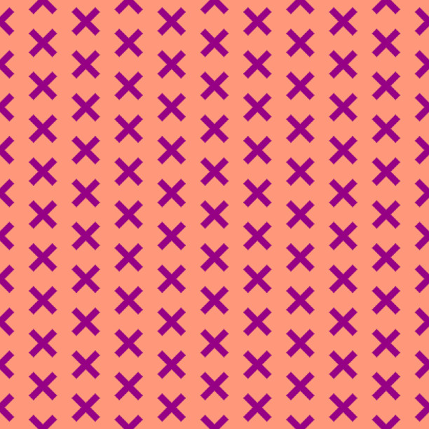 矢量像素艺术天鹅绒紫色无缝图案的极简抽象宽对角交叉在平静的珊瑚背景图片下载