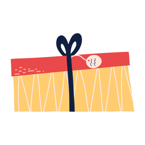 可爱的礼品盒丝带，蝴蝶结和姓名标签，平面矢量插图孤立的白色背景。图片下载