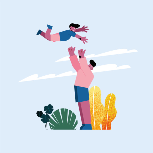 父子玩耍图片下载