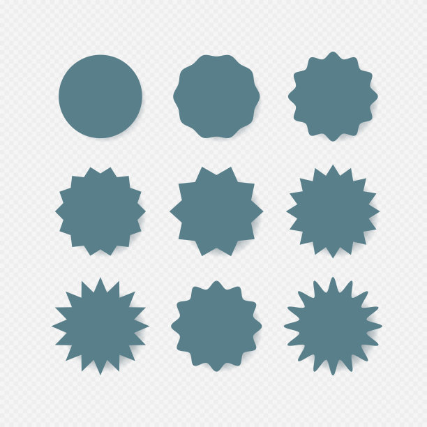 一套深绿色标签。矢量插图。广告横幅孤立透明的背景图片下载