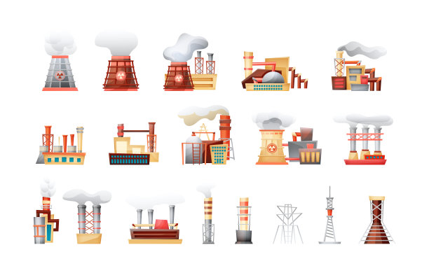 工业厂房电气成套厂。制造电力建筑环境污染图片下载