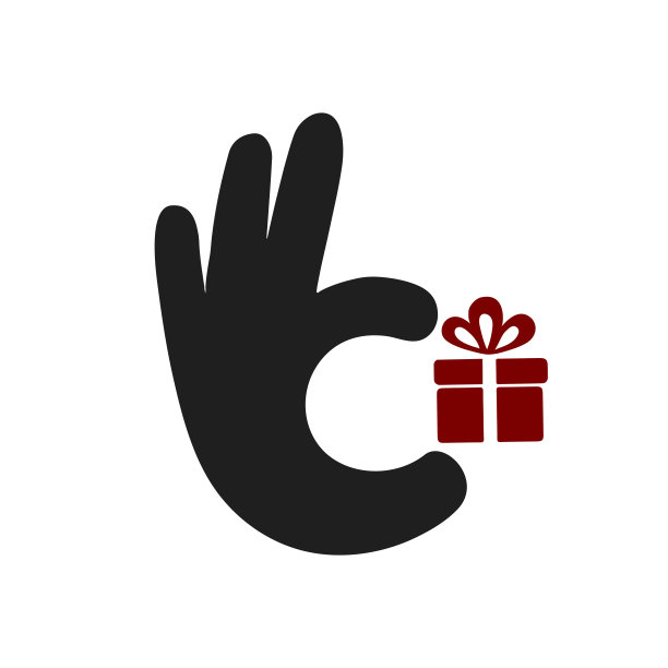 友好的人手里拿着一个小礼品盒图片下载