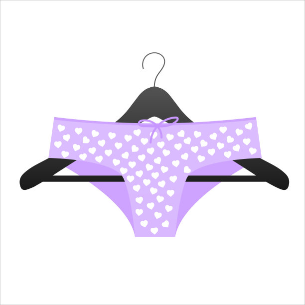 女人的内裤挂在衣架上。互联网矢量图标图片下载