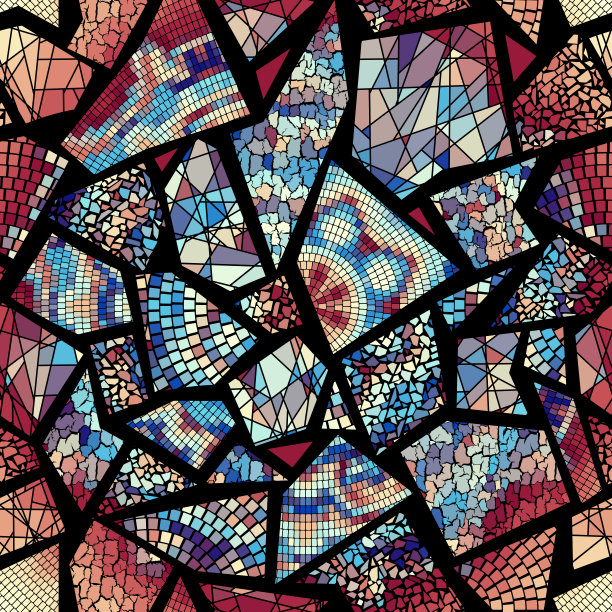 矢量无缝拼接艺术图案。艺术背景。图片下载