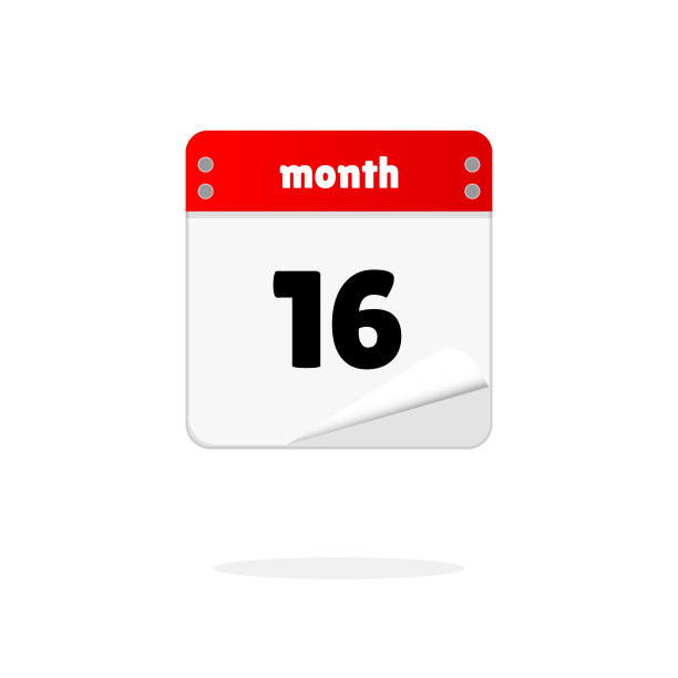 矢量插图详细美丽的日历图标图片下载