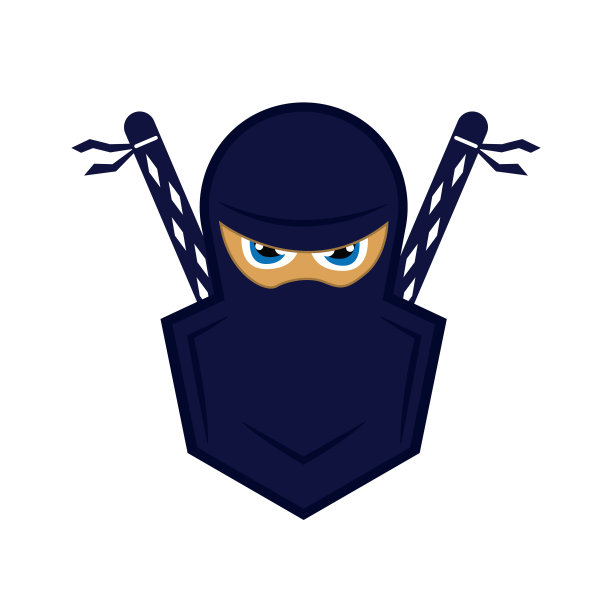 忍者角色矢量设计。忍者吉祥物向量。图片下载