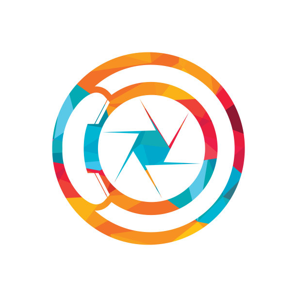 照片调用矢量标志设计。Snap call标志的想法。图片下载