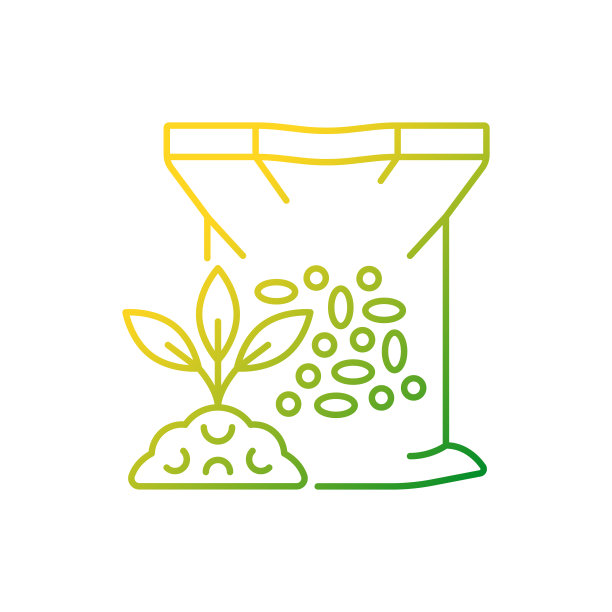 粒状肥料梯度线性矢量图标图片下载