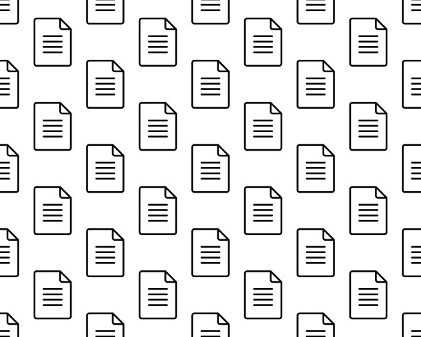 文档无缝图案背景。业务平面矢量插图。注意页签符号图案。图片下载