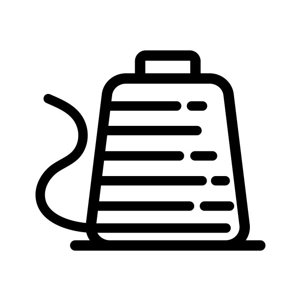 轮廓风格的线轴图标缝纫矢量图标图片下载