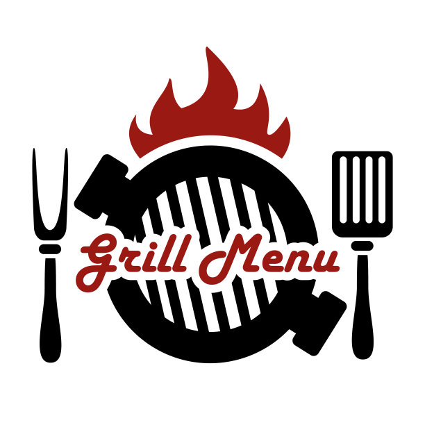 烧烤标志或餐厅菜单标签图片下载