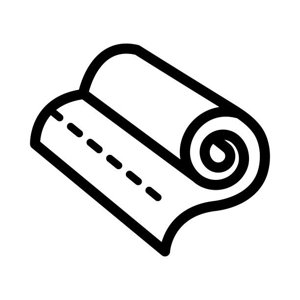 卷布轮廓图标：简单矢量图图片下载