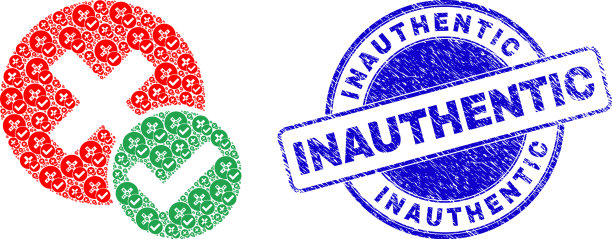 有质感的不真实印章和真实的底片图片下载