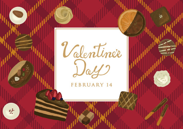 巧克力背景设计与手绘触摸图片下载