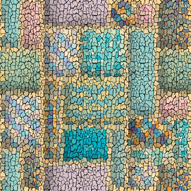 无缝grunge抽象方形图案。油漆枯燥乏味的裂缝。图片下载