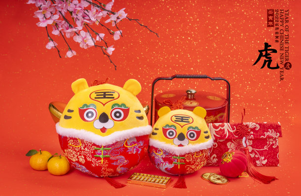 中国传统布娃娃老虎，2022年是虎年，素材图片