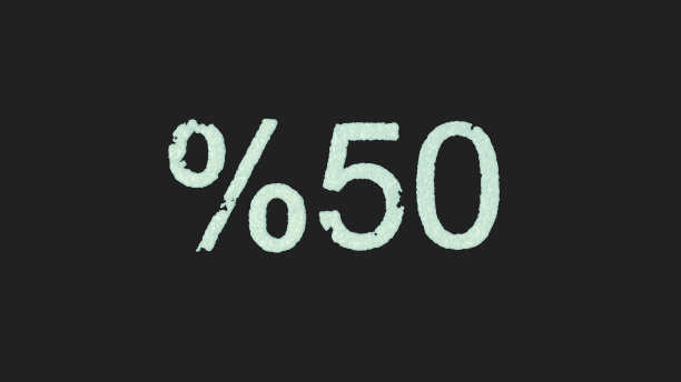 50%折扣文字孤立在黑色图片下载