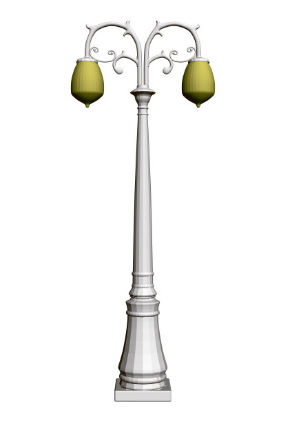 街道装饰灯孤立在白色背景上。前视图。3 d。矢量图图片下载