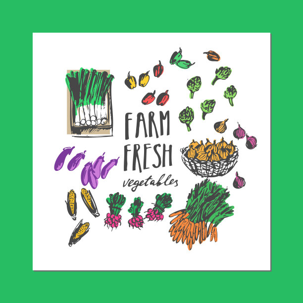 蔬菜市场背景与字母图片下载