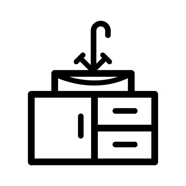 下沉轮廓矢量图标孤立在白色图片下载