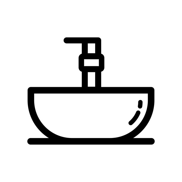 下沉轮廓矢量图标孤立在白色图片下载