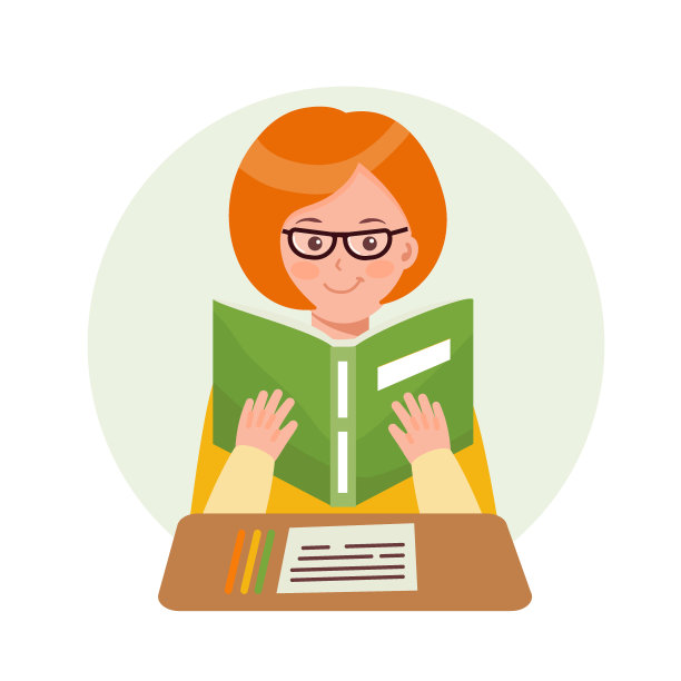 可爱的女人在读书，教育理念图片下载