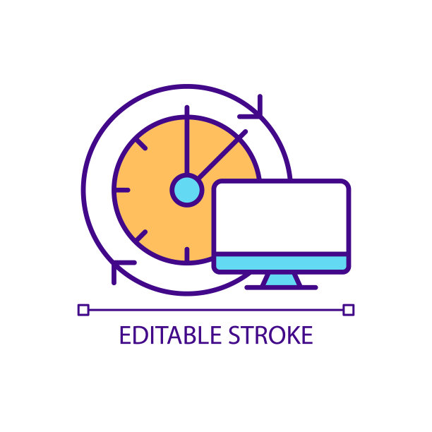 操作系统更新安装时间RGB彩色图标图片下载