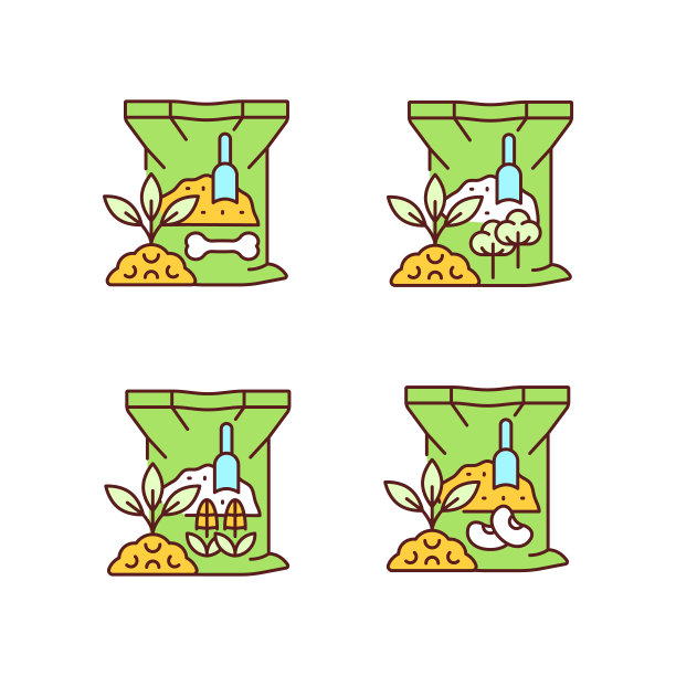 有机补充RGB彩色图标集图片下载