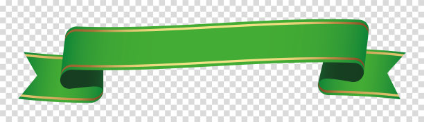绿色复古丝带横幅-矢量设计元素图片下载