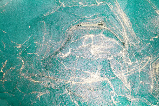 摘要明亮闪亮的颜色流体背景，手绘酒精与金色条纹，液体墨水技术纹理高分辨率的背景设计图片下载