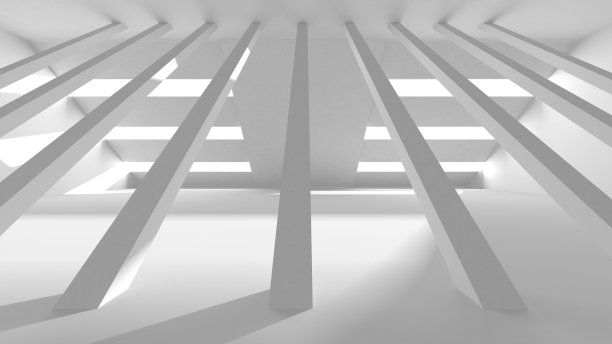 抽象白色建筑设计概念图片下载