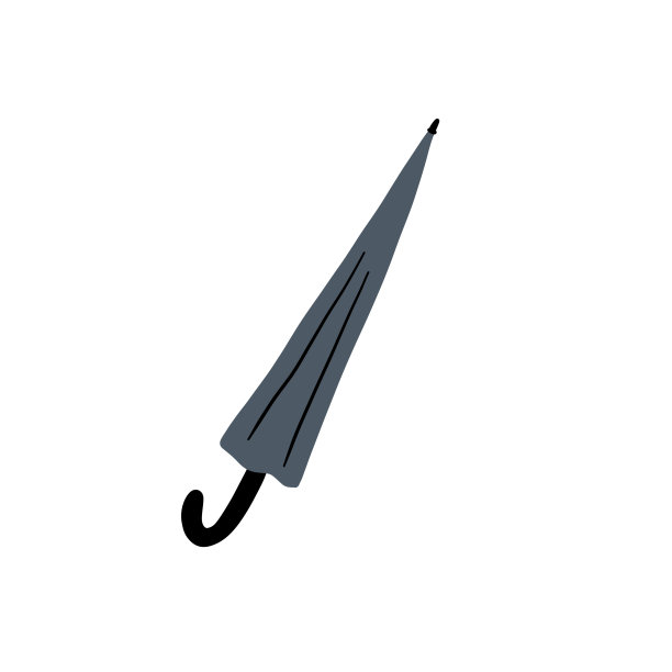 收伞。蓝色防雨配件图片下载