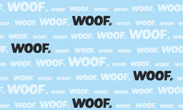 在多个文本行中以不同大小重复“汪”。图片下载