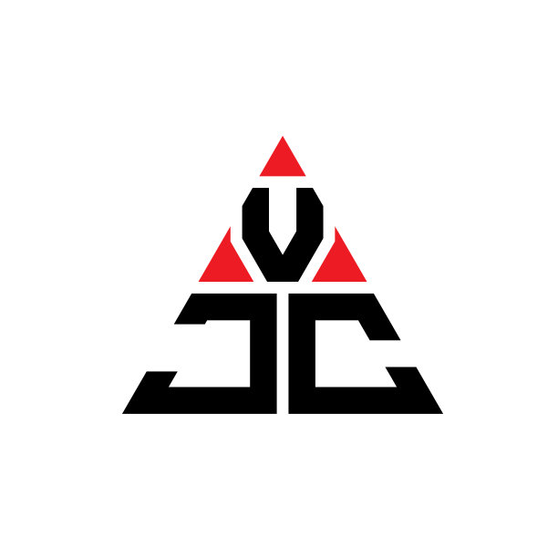 VJC标志用三角形字母设计图片下载