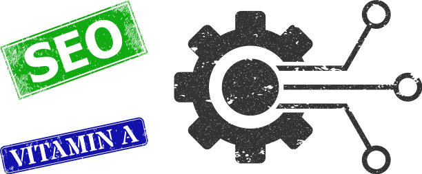 齿轮传感器遇险图标和遇险seo邮票图片下载