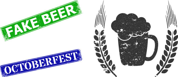 啤酒杯标志垃圾图标和垃圾假啤酒图片下载