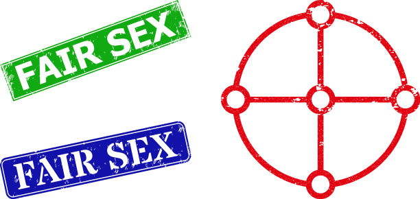 圆形网格结构遇险图标和遇险图标图片下载