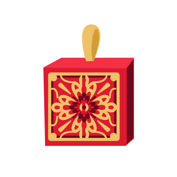 春节红色礼盒图片下载
